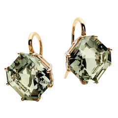 Goshwara Prasiolite Square Emerald Cut Earrings