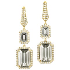Goshwara Rock Crystal and Diamond Earrings