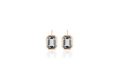 Goshwara Rock Crystal Emerald Cut Bezel Set on Wire Earrings