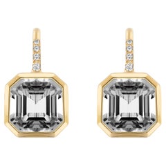Goshwara Rock Crystal Emerald Cut on Wire Earrings