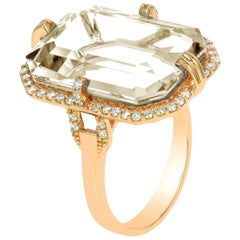 Goshwara Rock Crystal with Diamonds Ring