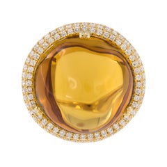 Goshwara Rock N Roll Gold Citrine and Diamond Ring