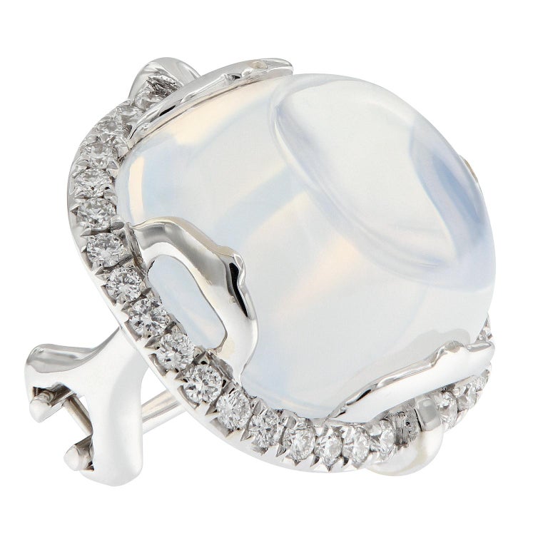 Goshwara The Rock N Roll Collection Bold Stone Ring in Rutilated Quartz main image 1