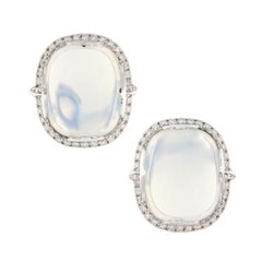 Goshwara “Rock-N-Roll” Moon Quartz Diamond Earrings