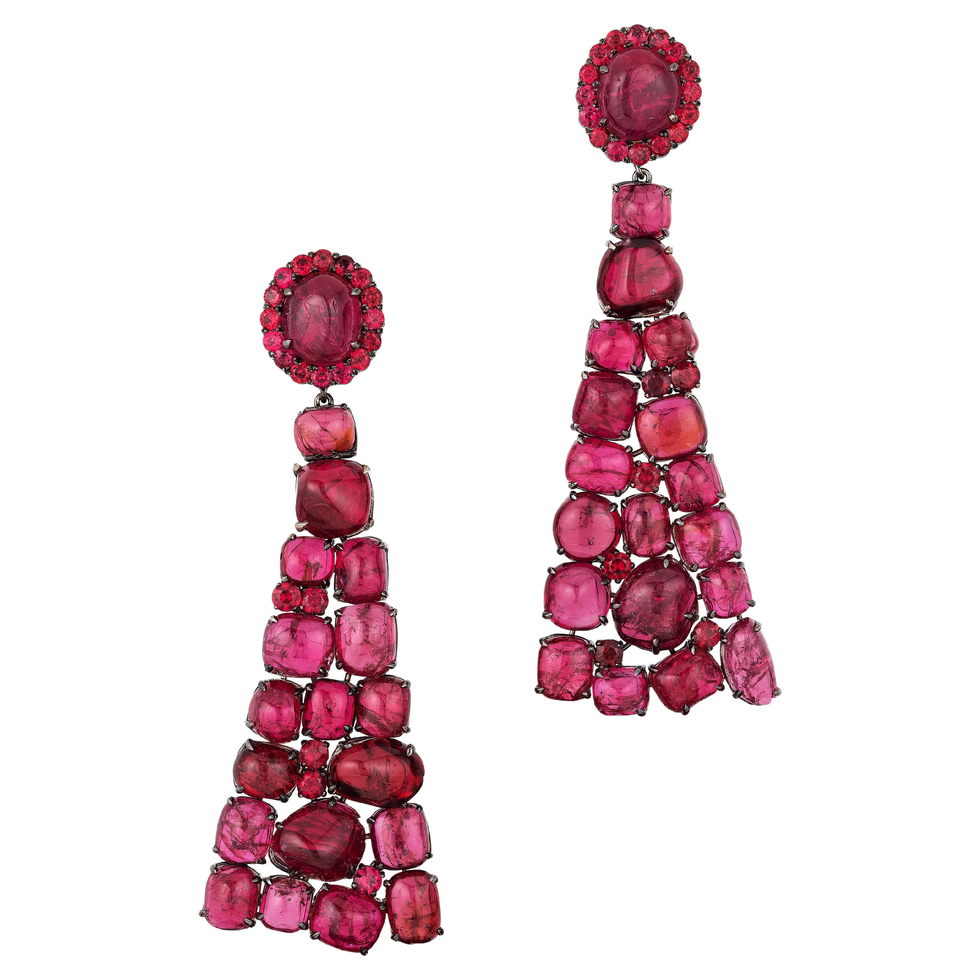 Goshwara Spinel Long Earrings