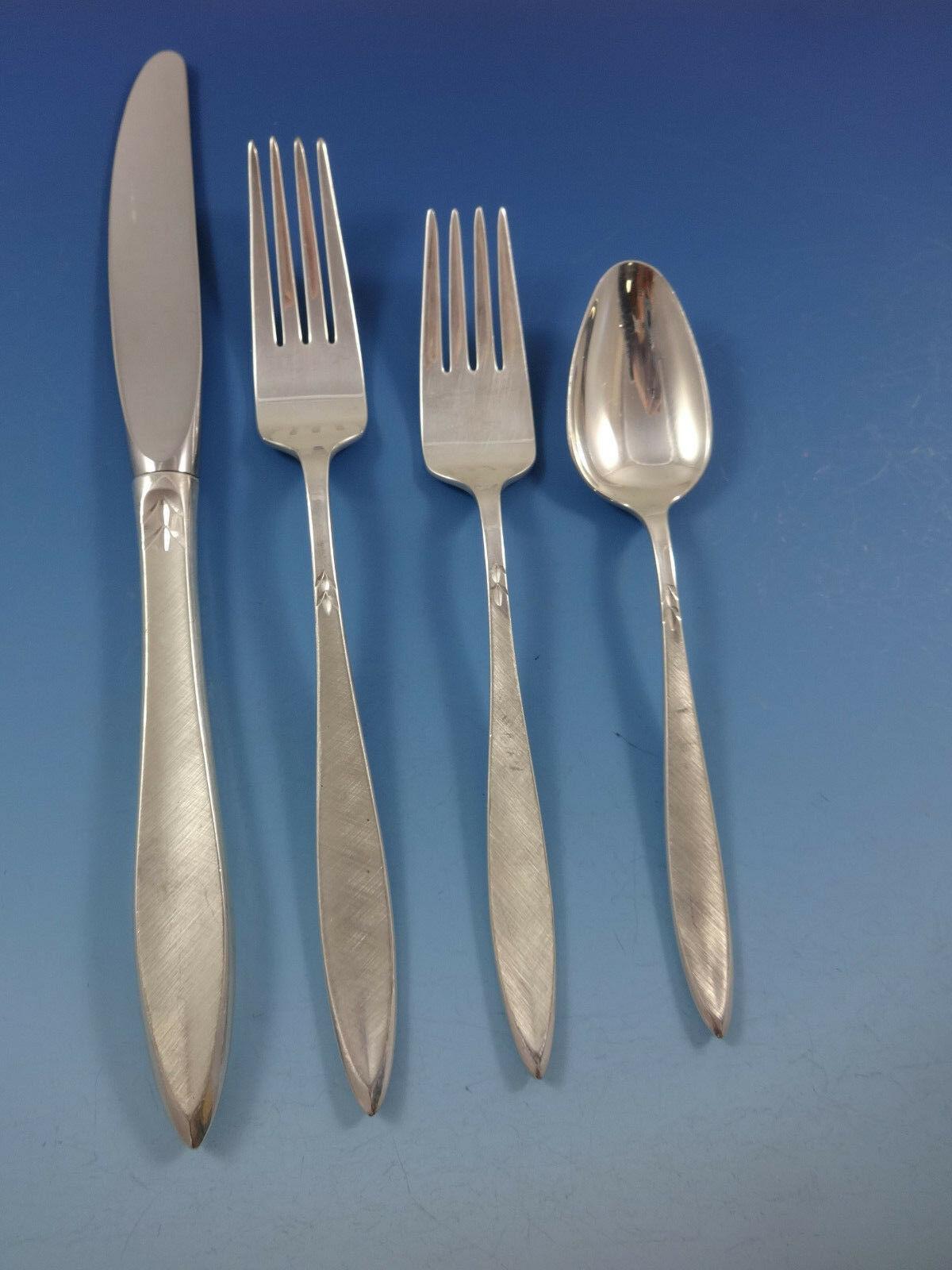 Gossamer by Gorham Sterling Silver Flatware Service for 8 Set 44 Pieces Modern In Excellent Condition For Sale In Big Bend, WI