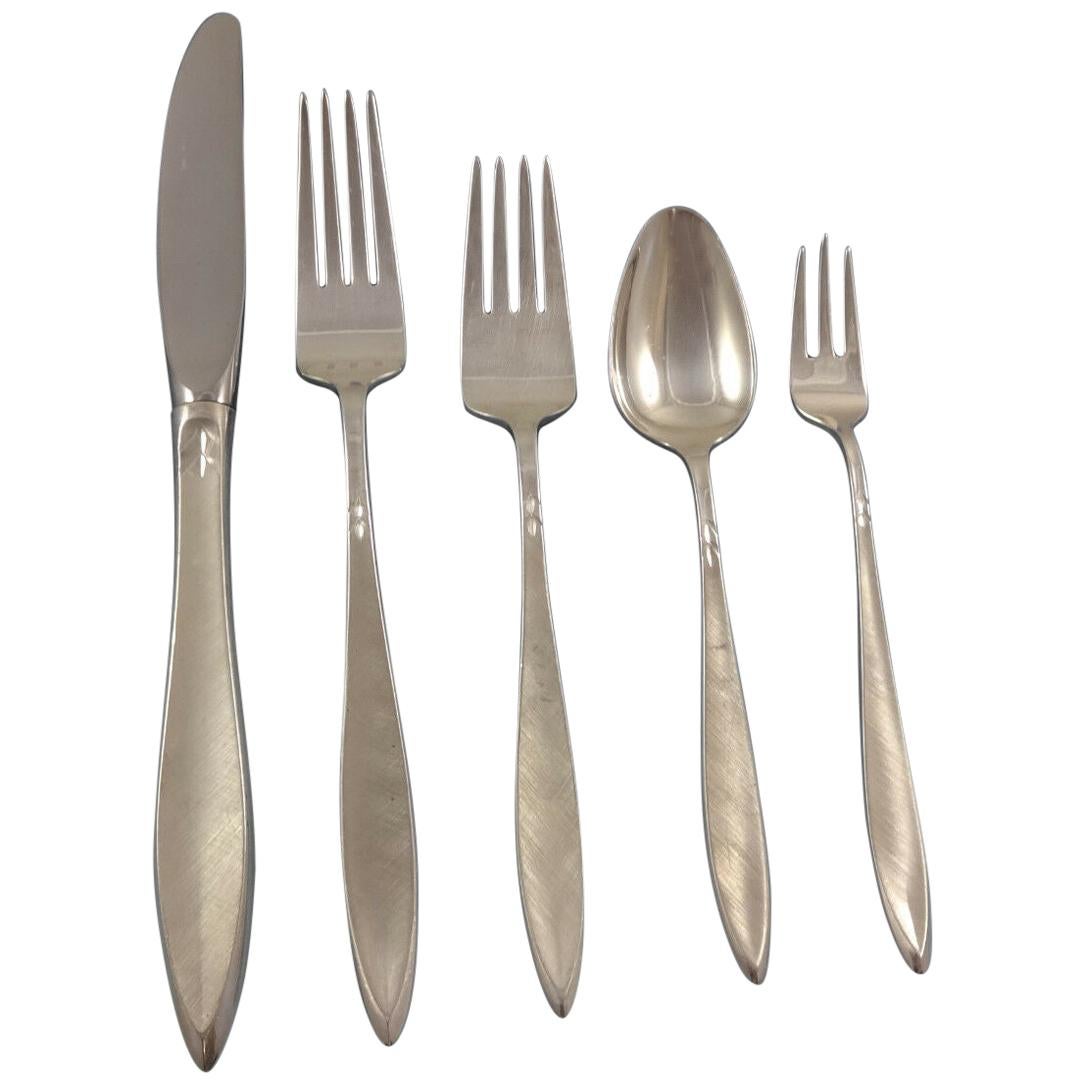 Gossamer by Gorham Sterling Silver Flatware Service for 8 Set 44 Pieces Modern For Sale