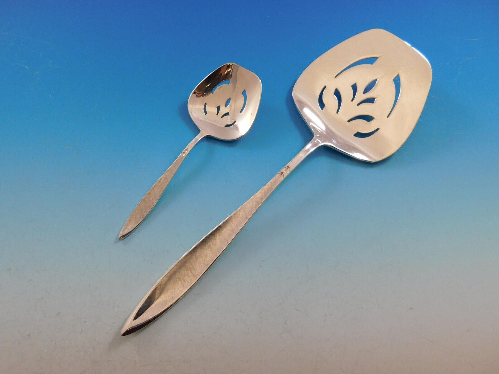 Gossamer by Gorham Set de couverts en argent sterling pour 12 services 97 pièces Matte en vente 5