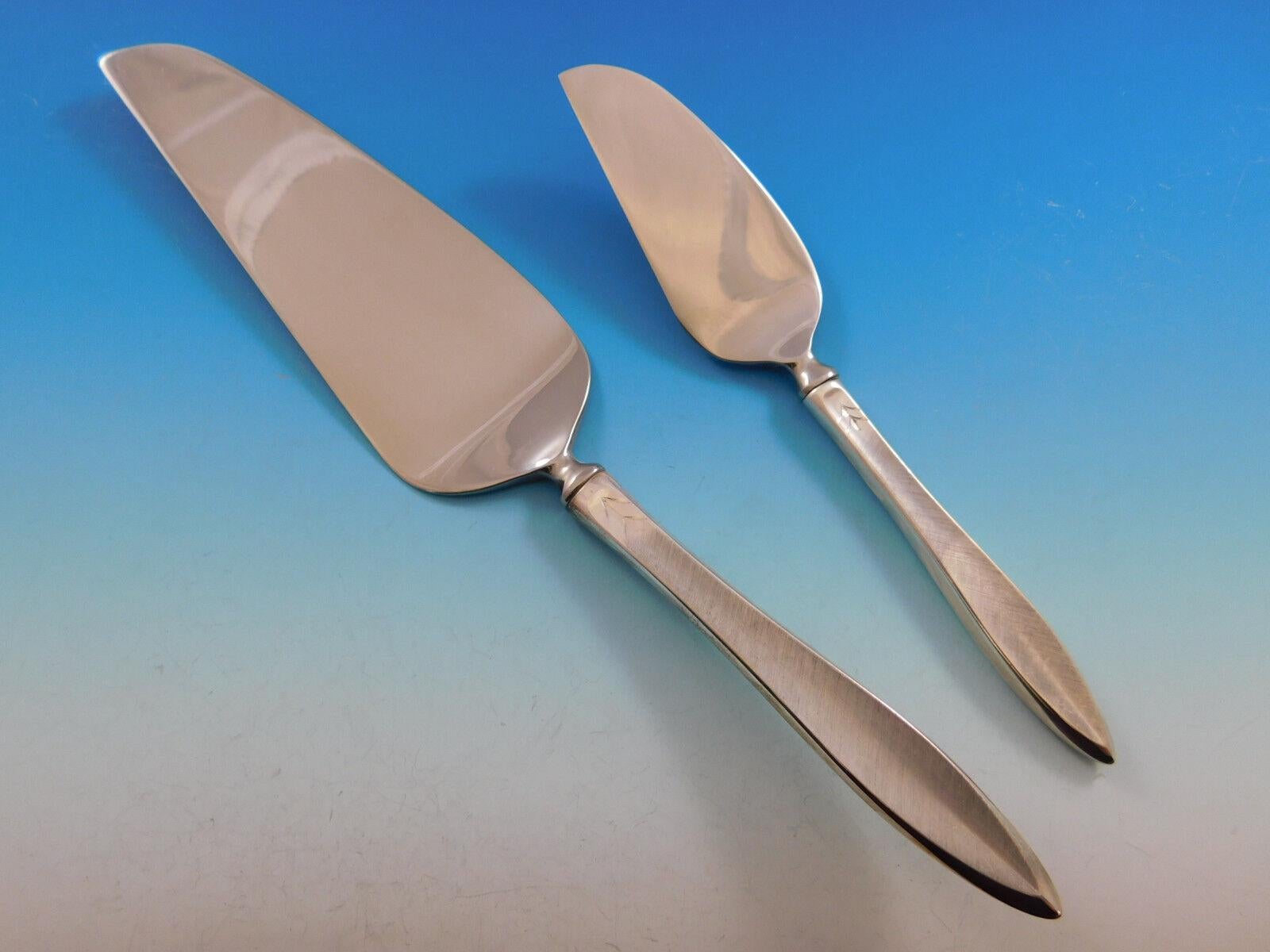 Gossamer by Gorham Set de couverts en argent sterling pour 12 services 97 pièces Matte en vente 6