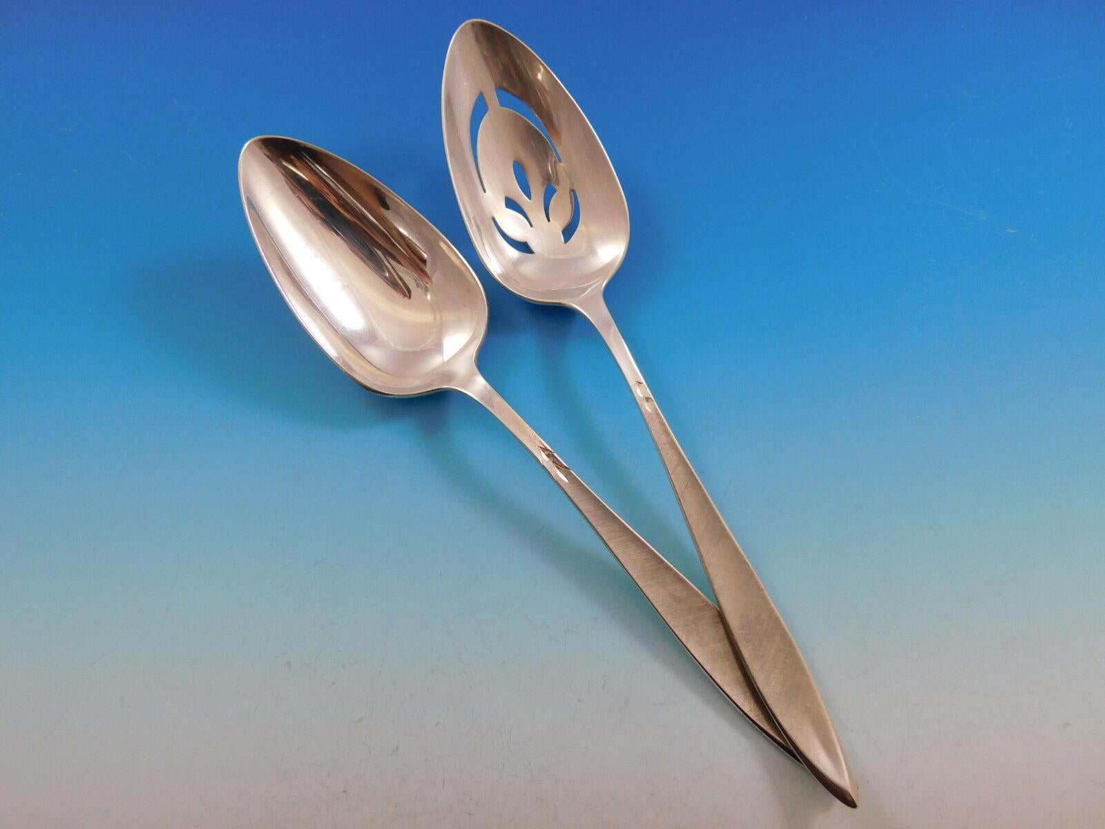 Argent sterling Gossamer by Gorham Set de couverts en argent sterling pour 12 services 97 pièces Matte en vente