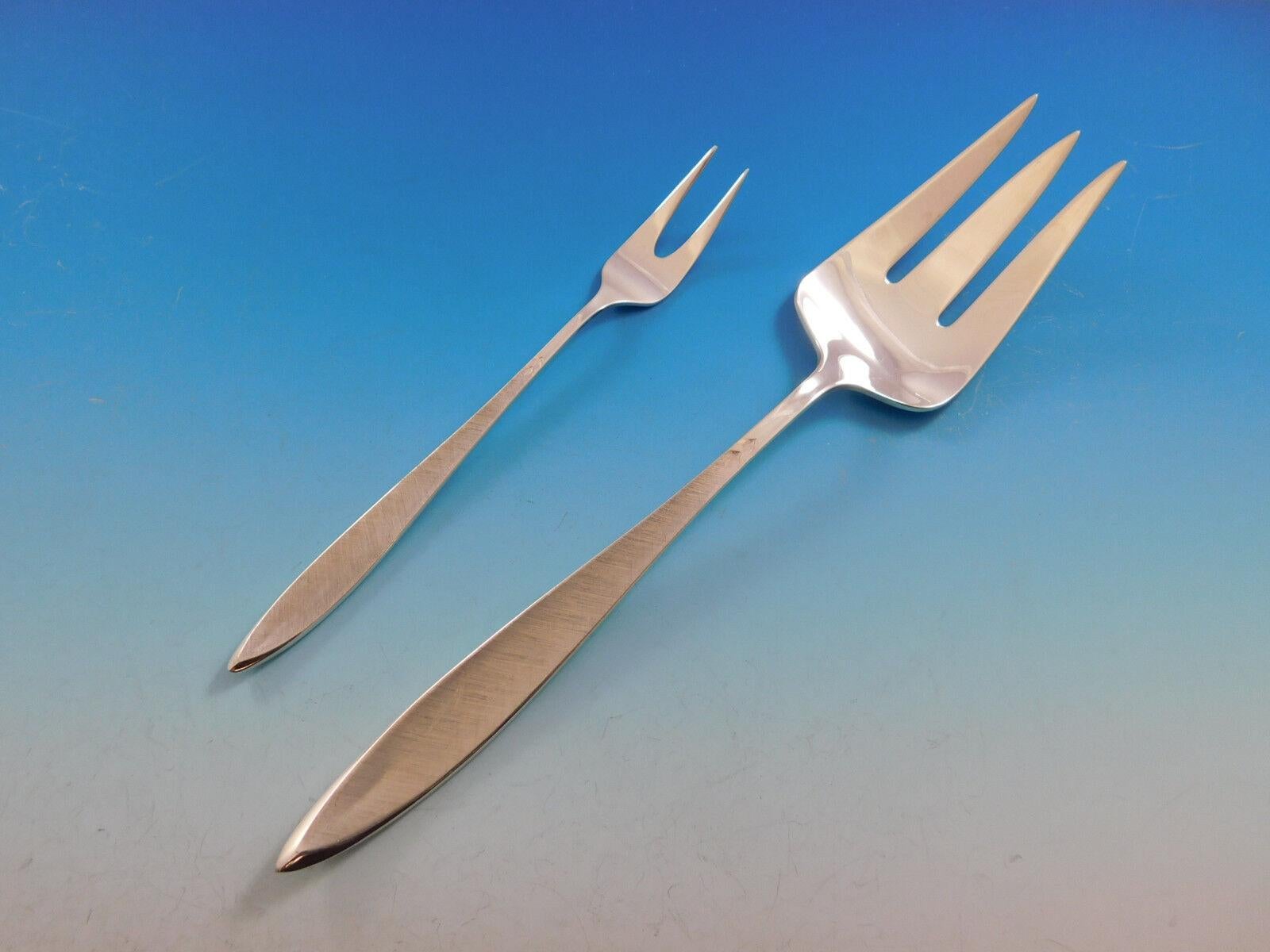 Gossamer by Gorham Set de couverts en argent sterling pour 12 services 97 pièces Matte en vente 1