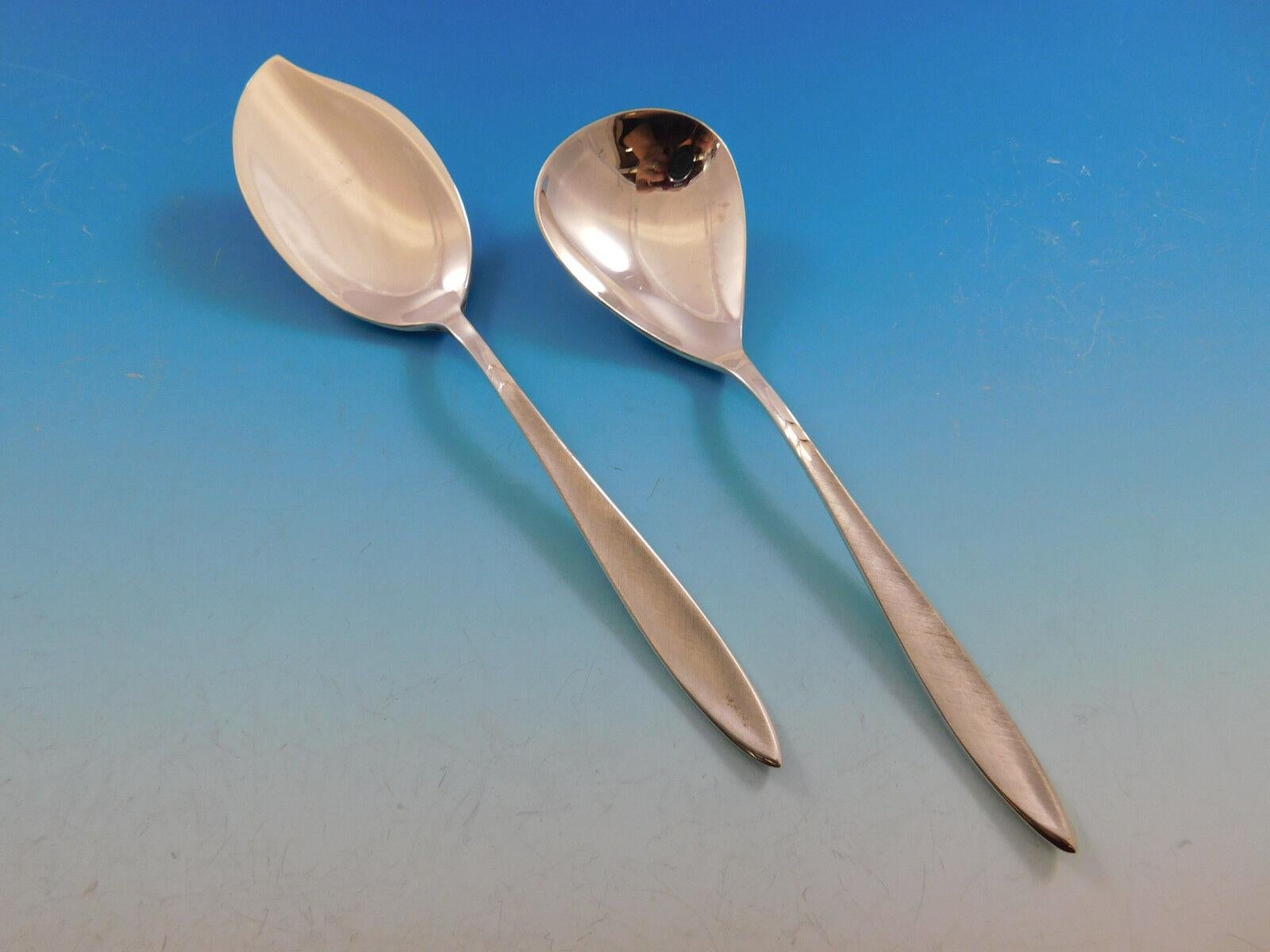 Gossamer by Gorham Set de couverts en argent sterling pour 12 services 97 pièces Matte en vente 2