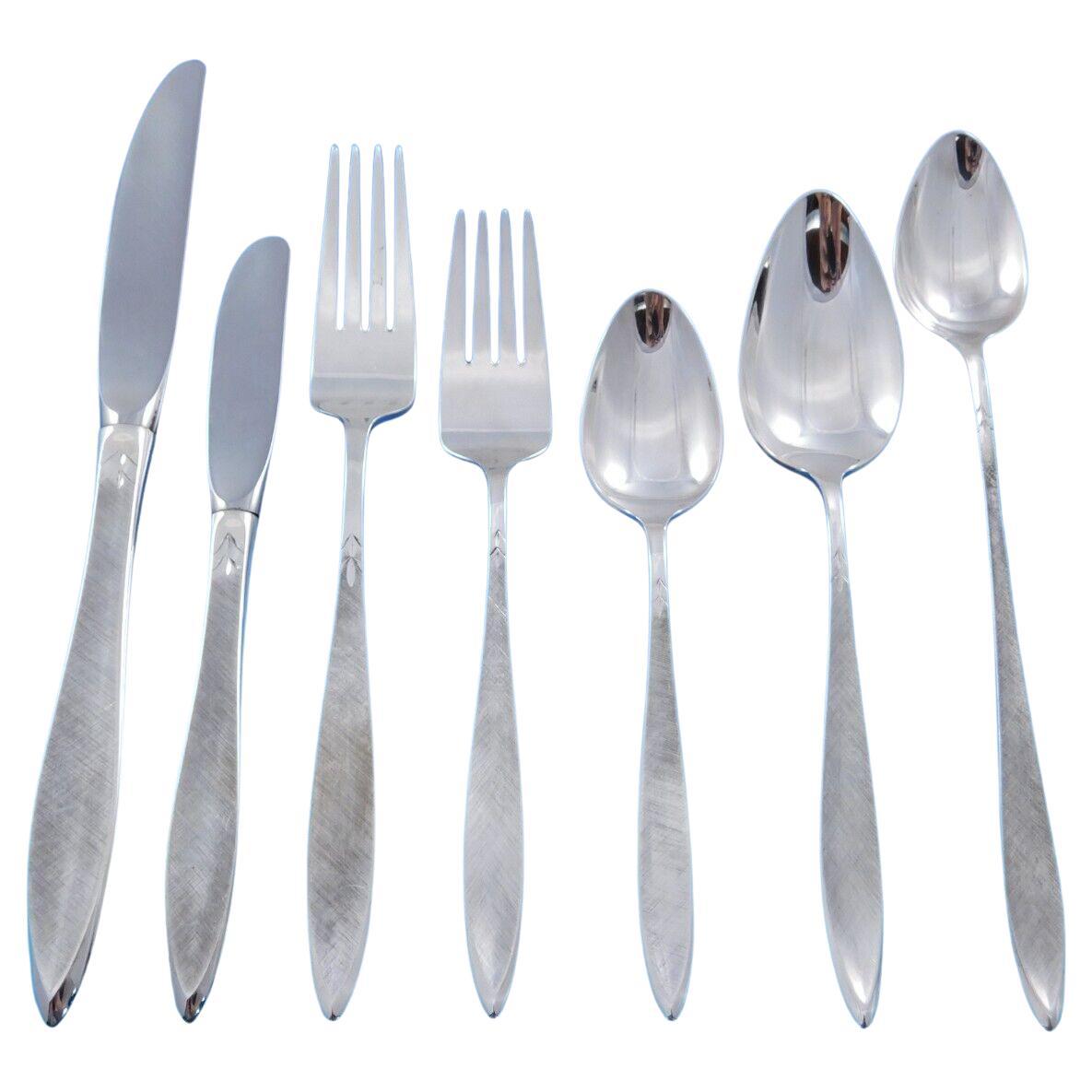 Gossamer by Gorham Set de couverts en argent sterling pour 12 services 97 pièces Matte