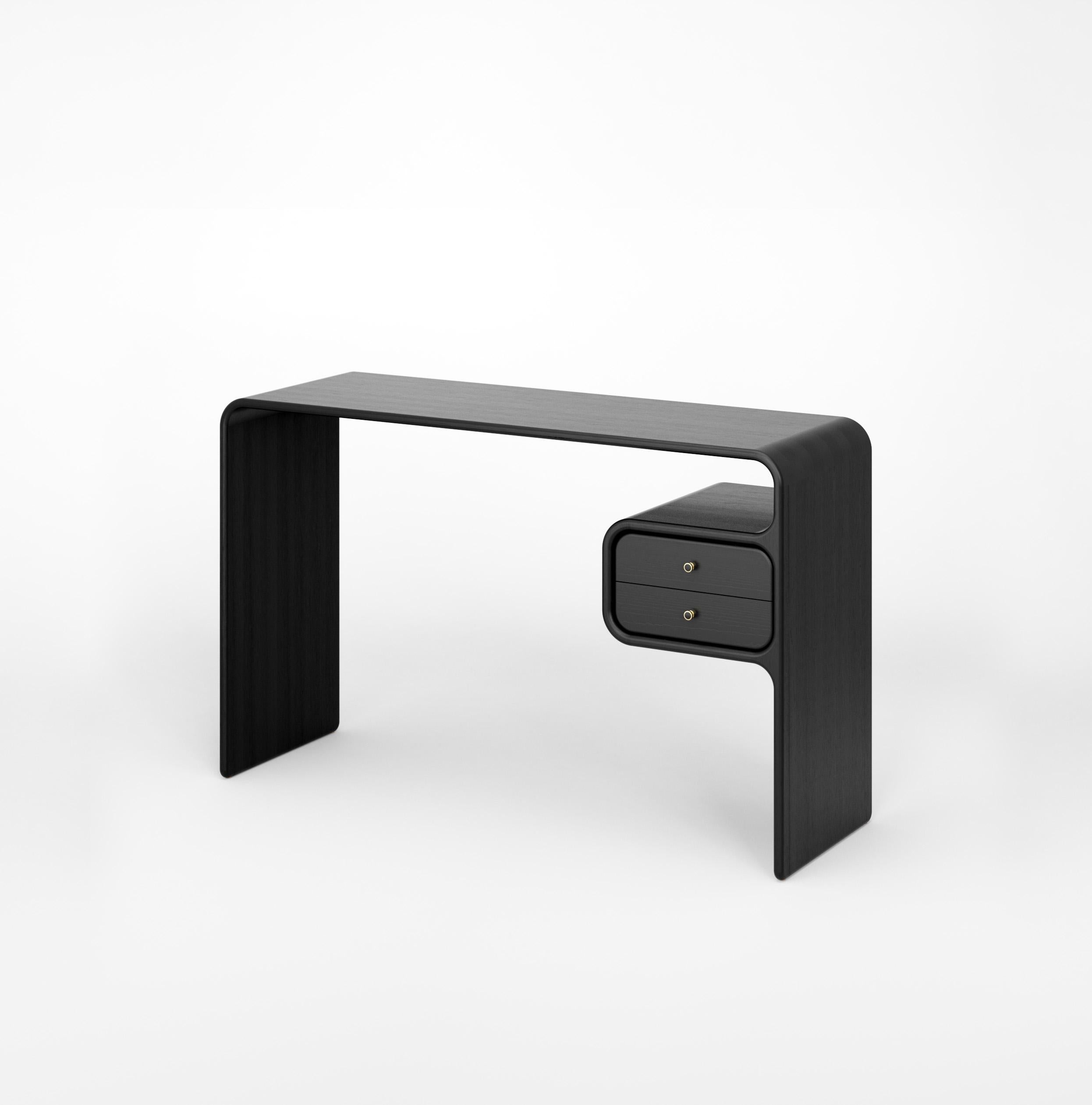 Modern Gossamer Desk in Ebonized Ash by Objects & Ideas For Sale
