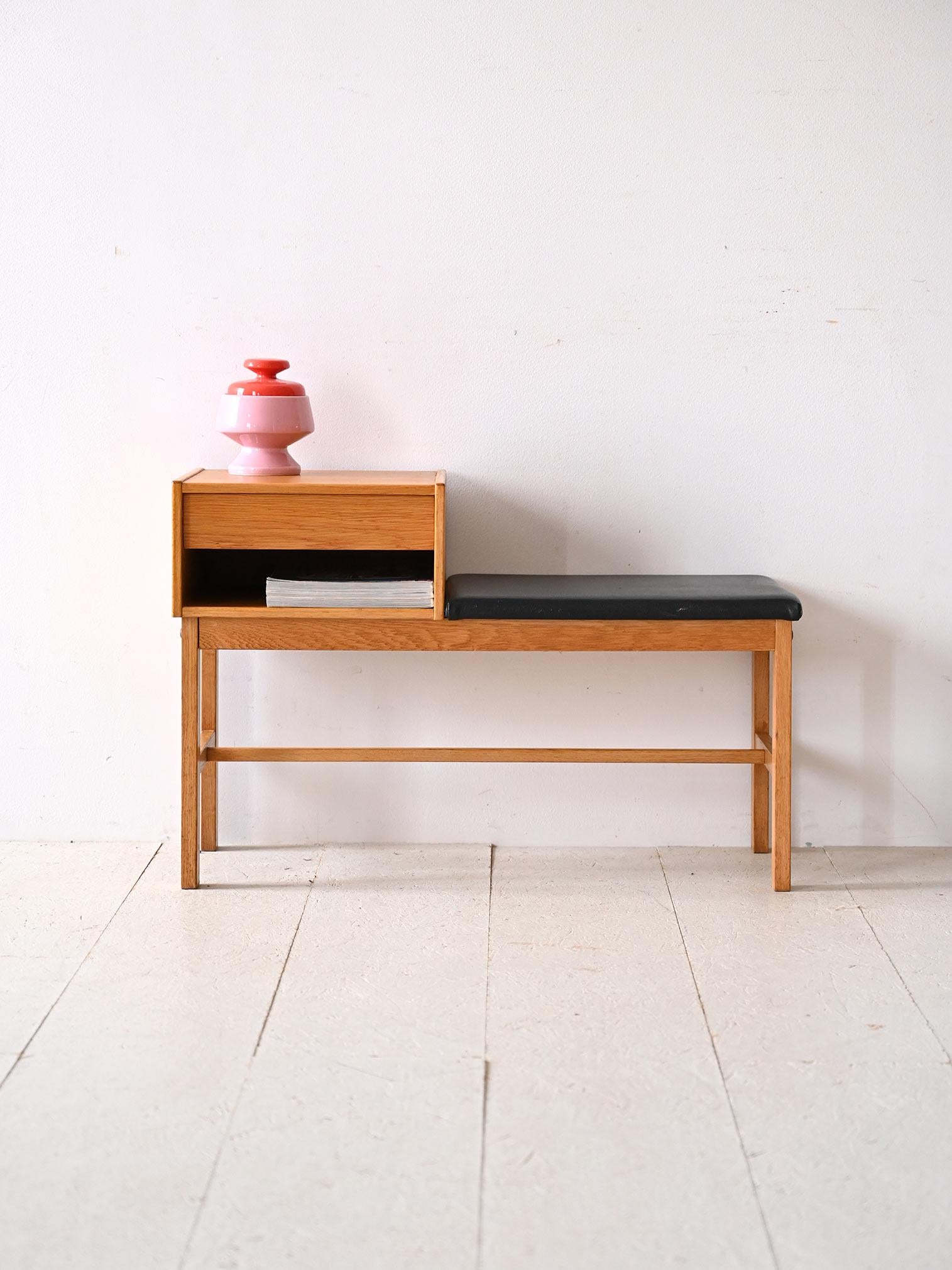 1960s bench with drawer.                                                                                                                                                                                                    The bench or 