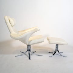 Gösta Berg and Sten Erik Eriksson Seagull Chair and Ottoman for Fritz Hansen