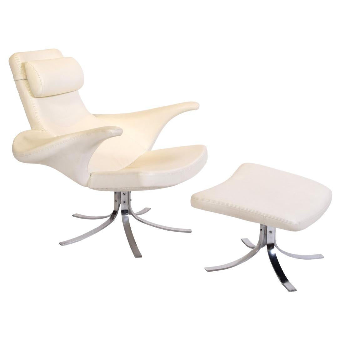 Gösta Berg and Sten Erik Eriksson Seagull Chair and Ottoman for Fritz Hansen For Sale