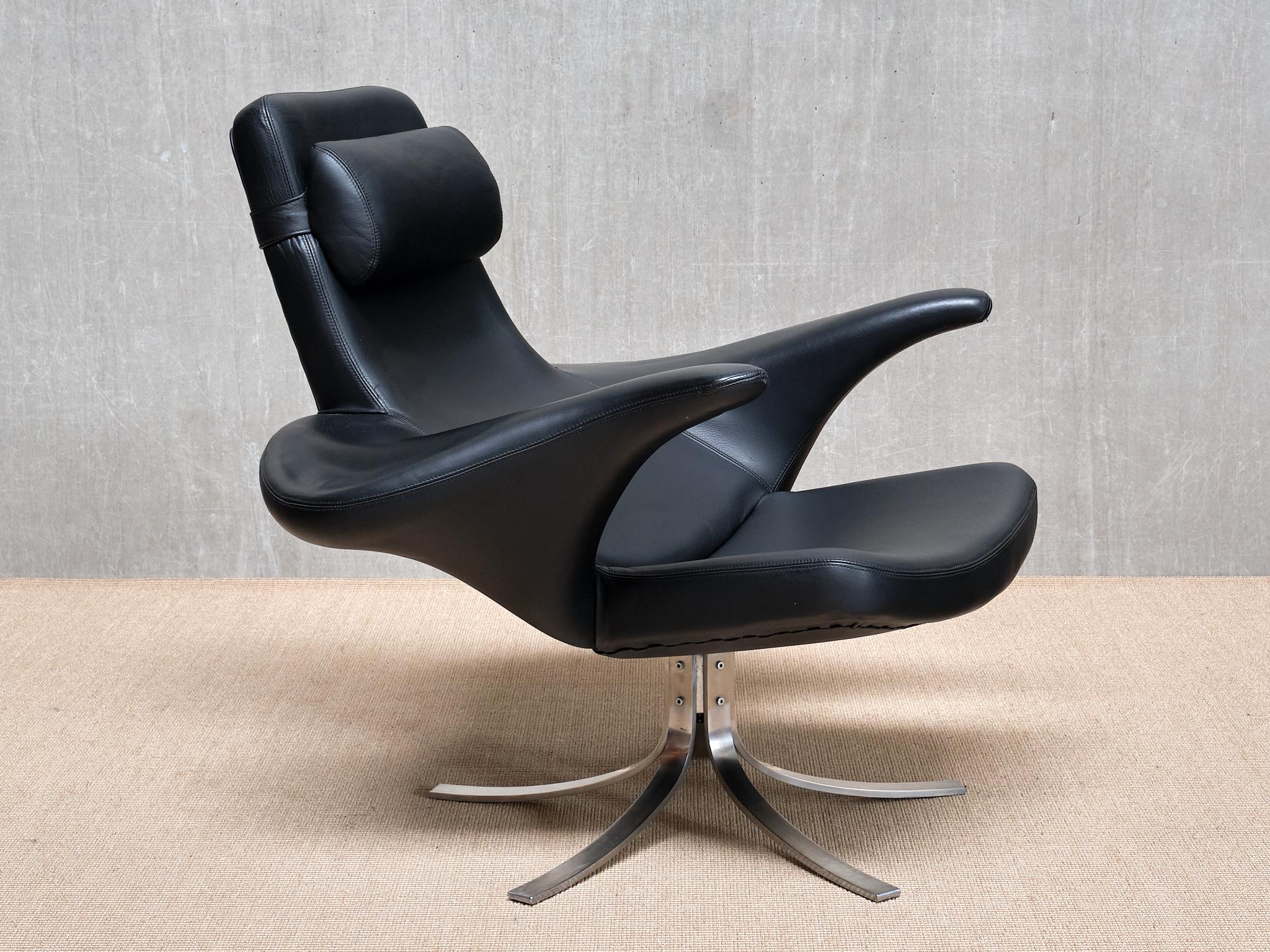 Gosta Berg & Stenerik Eriksson 'Seagull' Chair with Stool, Fritz Hansen, 1960s For Sale 4