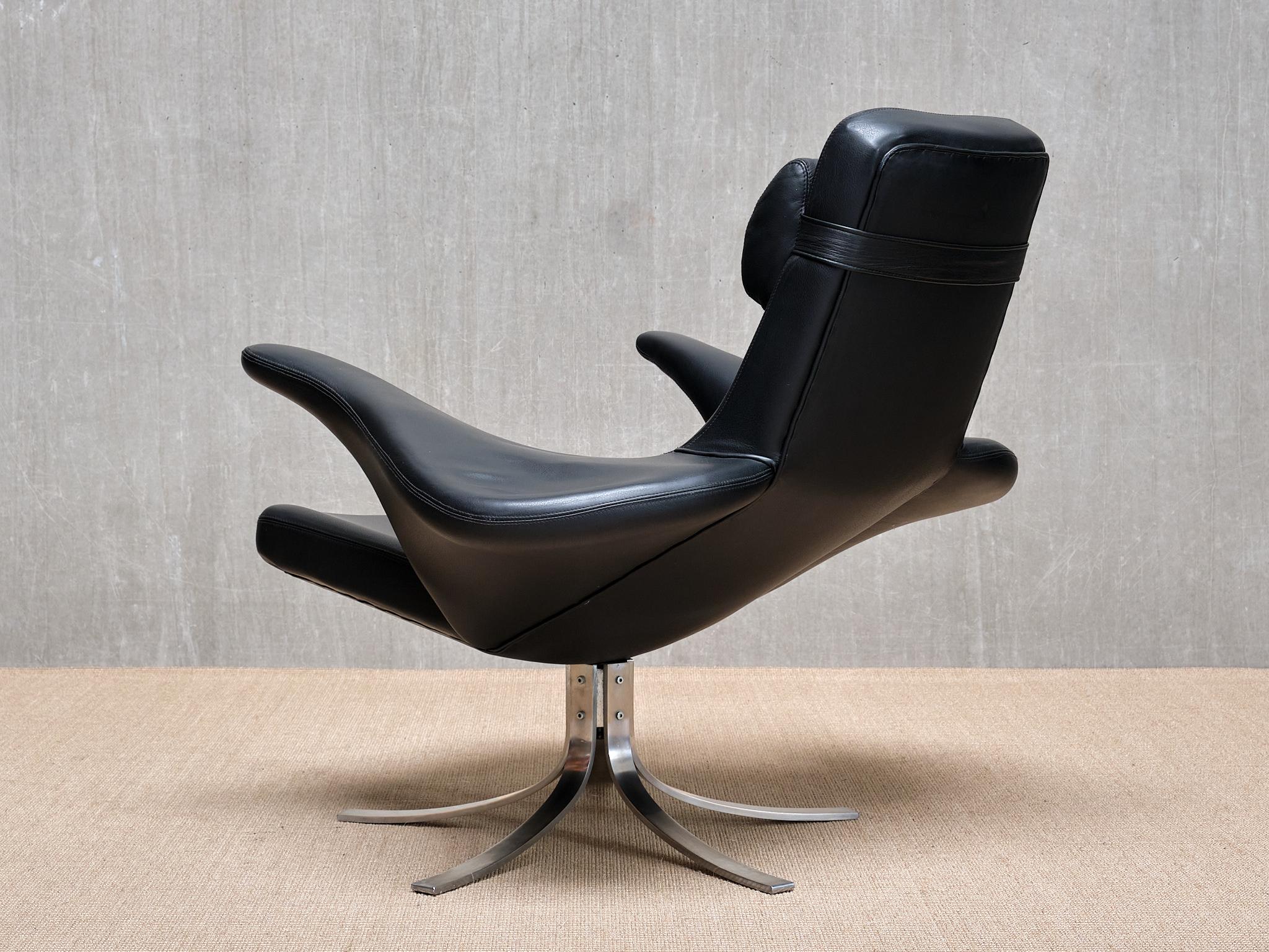 Gosta Berg & Stenerik Eriksson 'Seagull' Chair with Stool, Fritz Hansen, 1960s For Sale 7