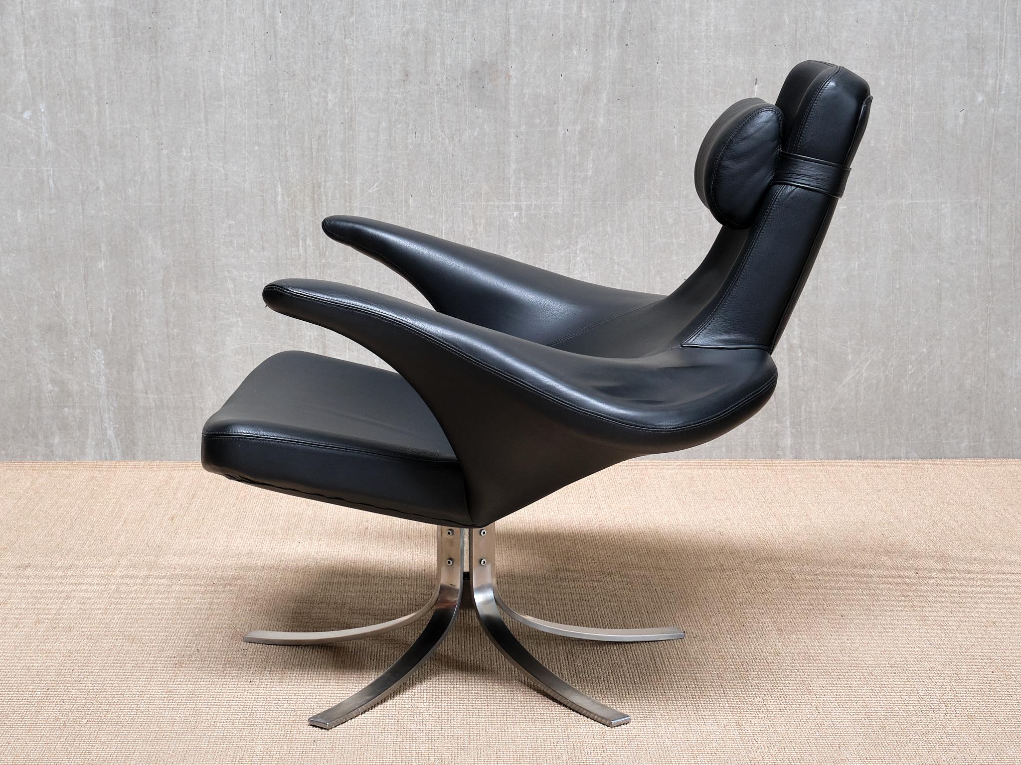 Gosta Berg & Stenerik Eriksson 'Seagull' Chair with Stool, Fritz Hansen, 1960s For Sale 8