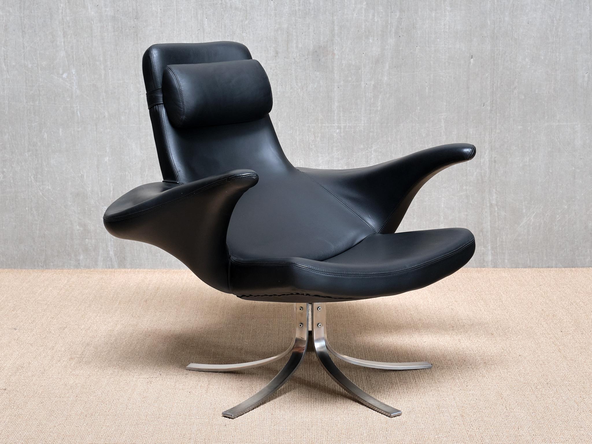 Gosta Berg & Stenerik Eriksson 'Seagull' Chair with Stool, Fritz Hansen, 1960s For Sale 2