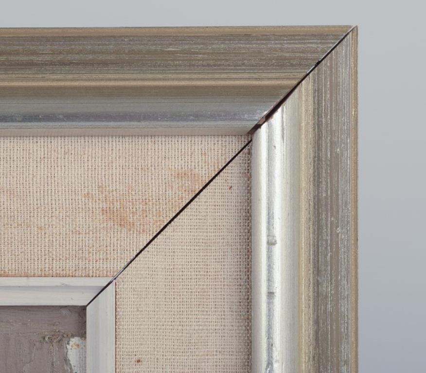 Gösta Calmeyer. Öl auf Leinwand. Abstrakte Komposition, datiert 1961 im Angebot 2