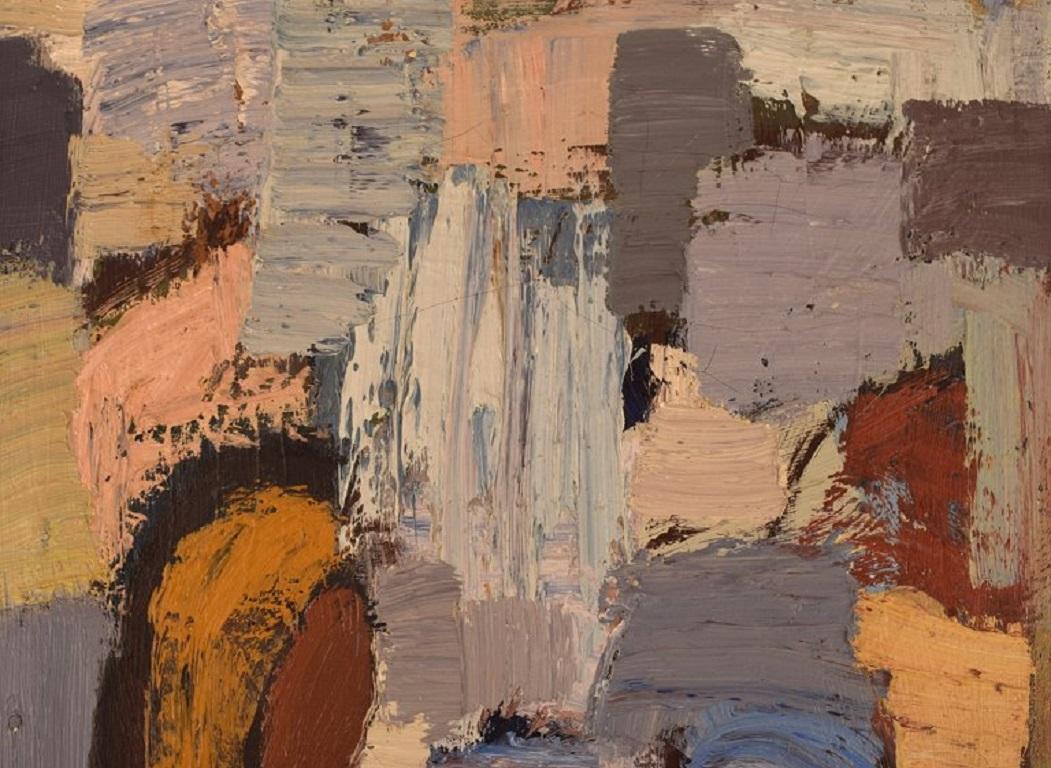 Modern Gösta Falck, Sweden, Oil on Canvas, Abstract Composition, 1960s