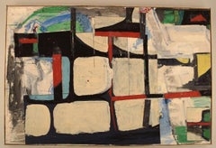 Gösta Fougstedt, Sweden, Oil on Canvas, Modernist Composition, 1965