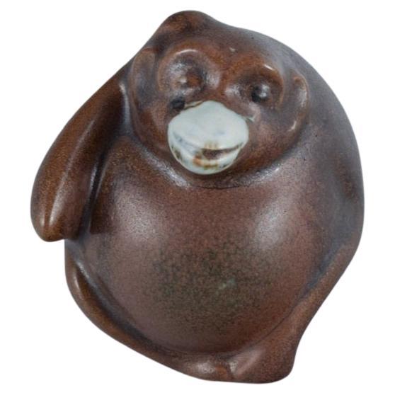 Gösta Grähs for Rörstrand, Monkey in Ceramic, 1980s For Sale