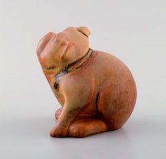 Gösta Grähs for Rörstrand, Rare Bull Dog in Ceramics