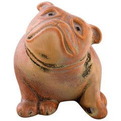 Gösta Grähs for Rörstrand, Rare Bull Dog in Ceramics
