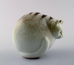 Gösta Grähs for Rörstrand, Rare Cat in Ceramics