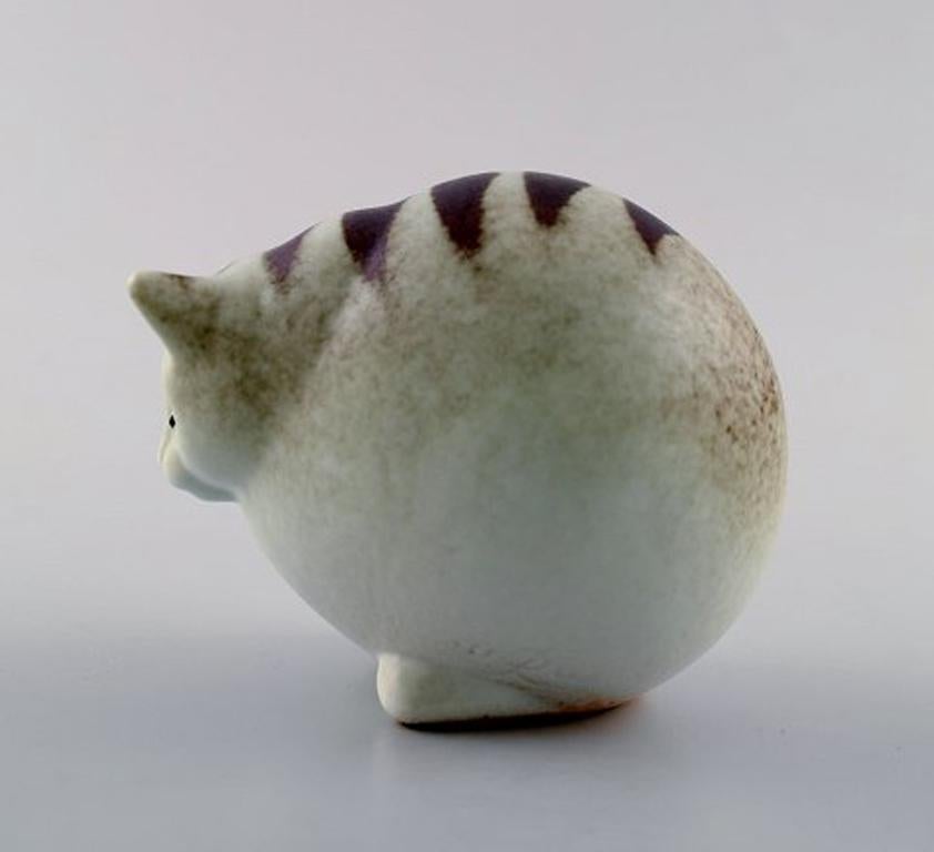 Swedish Gösta Grähs for Rörstrand, Rare Cat in Ceramics