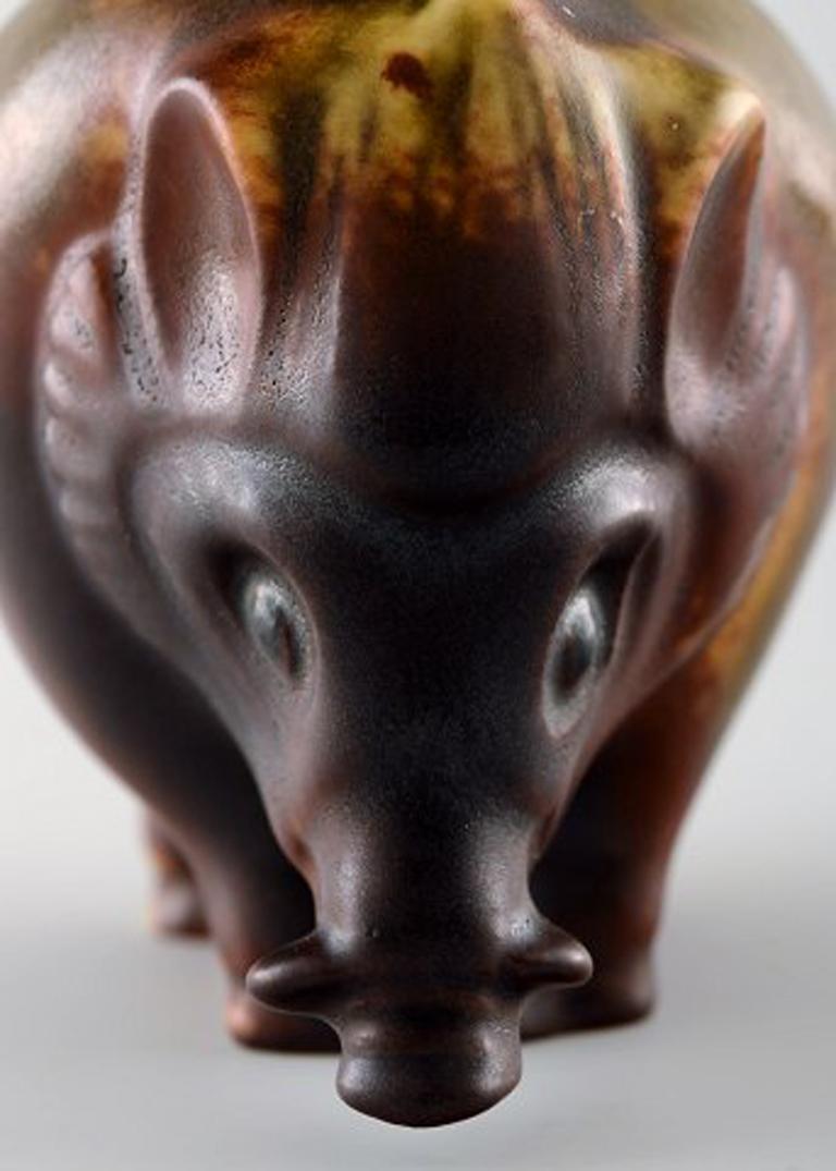 Gösta Grähs para Rörstrand, Joven jabalí, Cerámica en Excelente estado para la venta en Copenhagen, DK