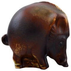 Gösta Grähs pour Rörstrand, « Young Wild Boar », céramique