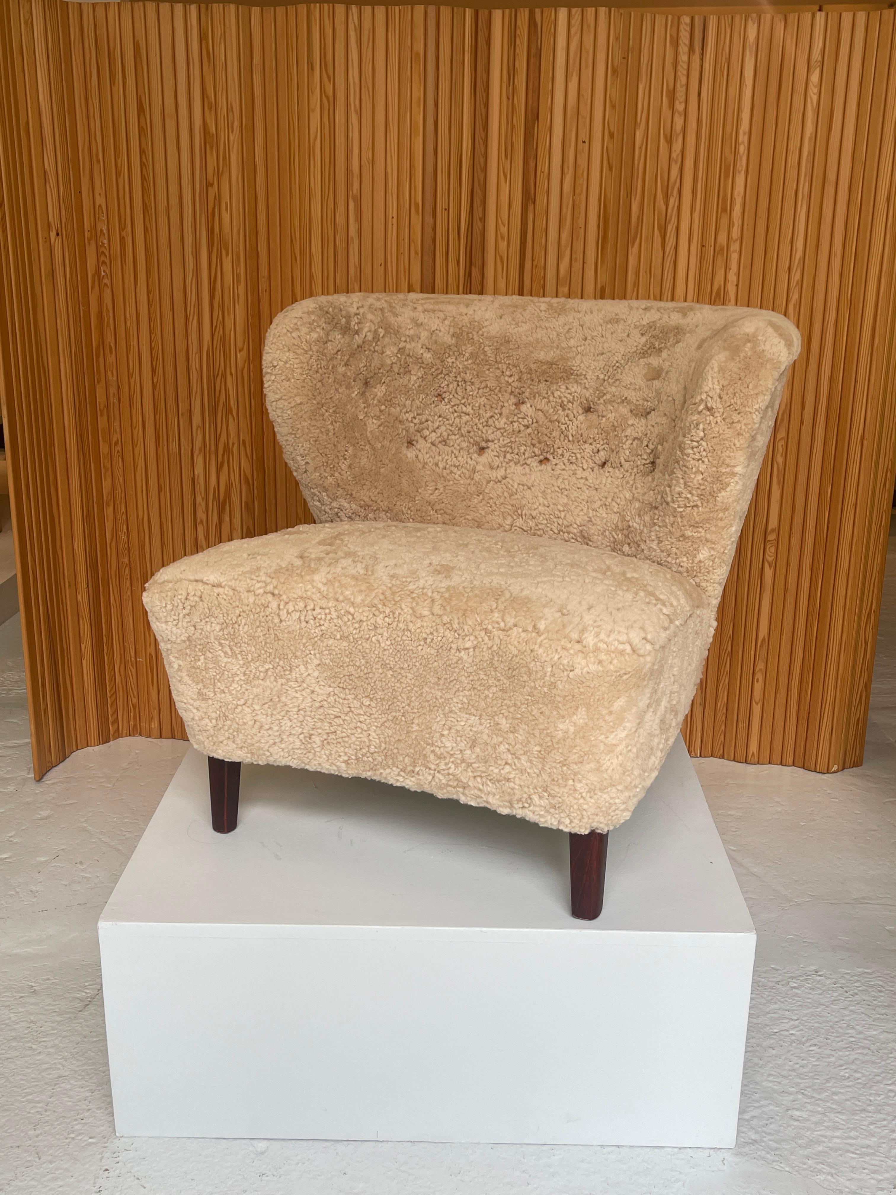Scandinavian Modern Gösta Jonsson Easy Chair For Sale
