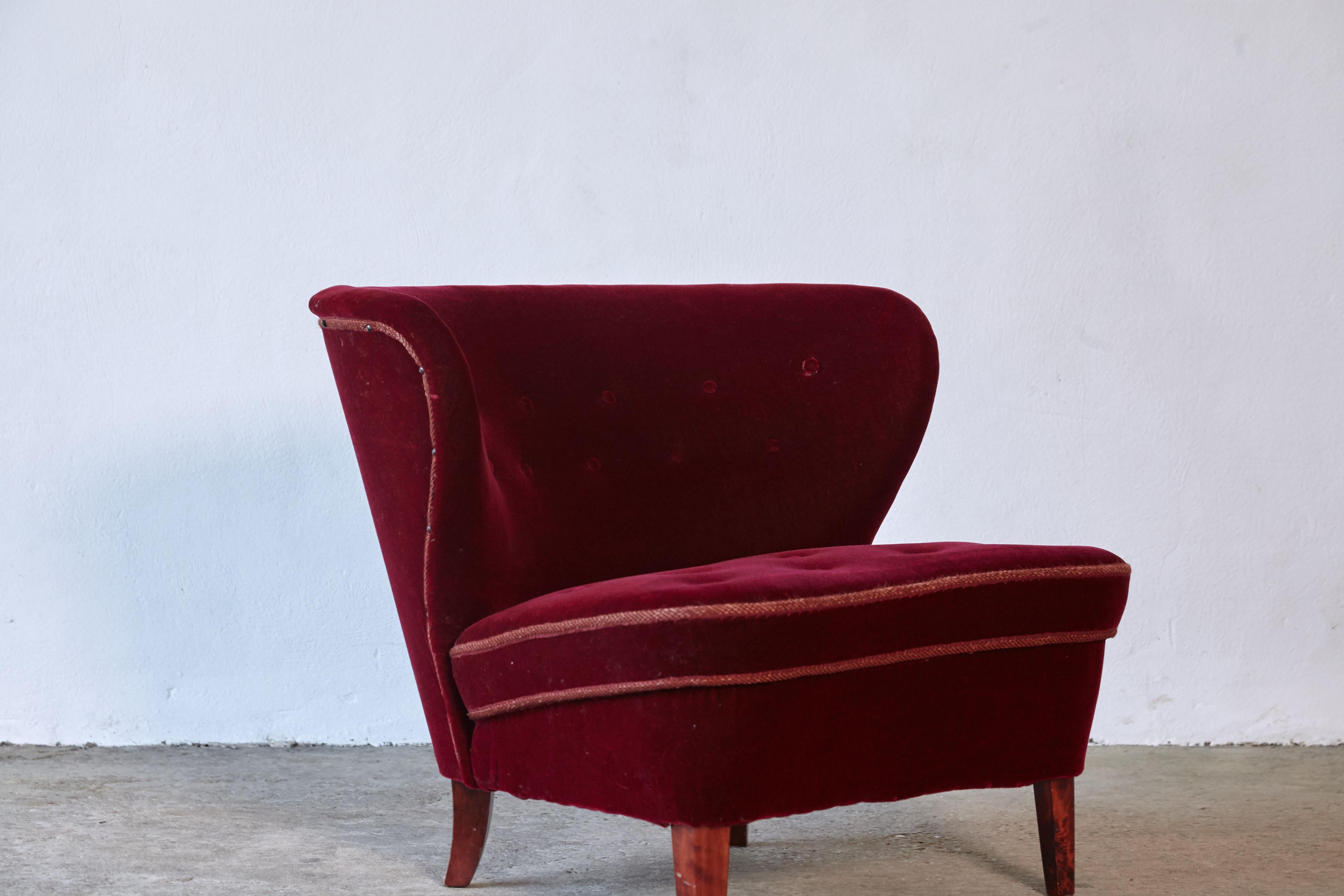 20th Century Gösta Jonsson Lounge Chair, 1940s/50s, Sweden