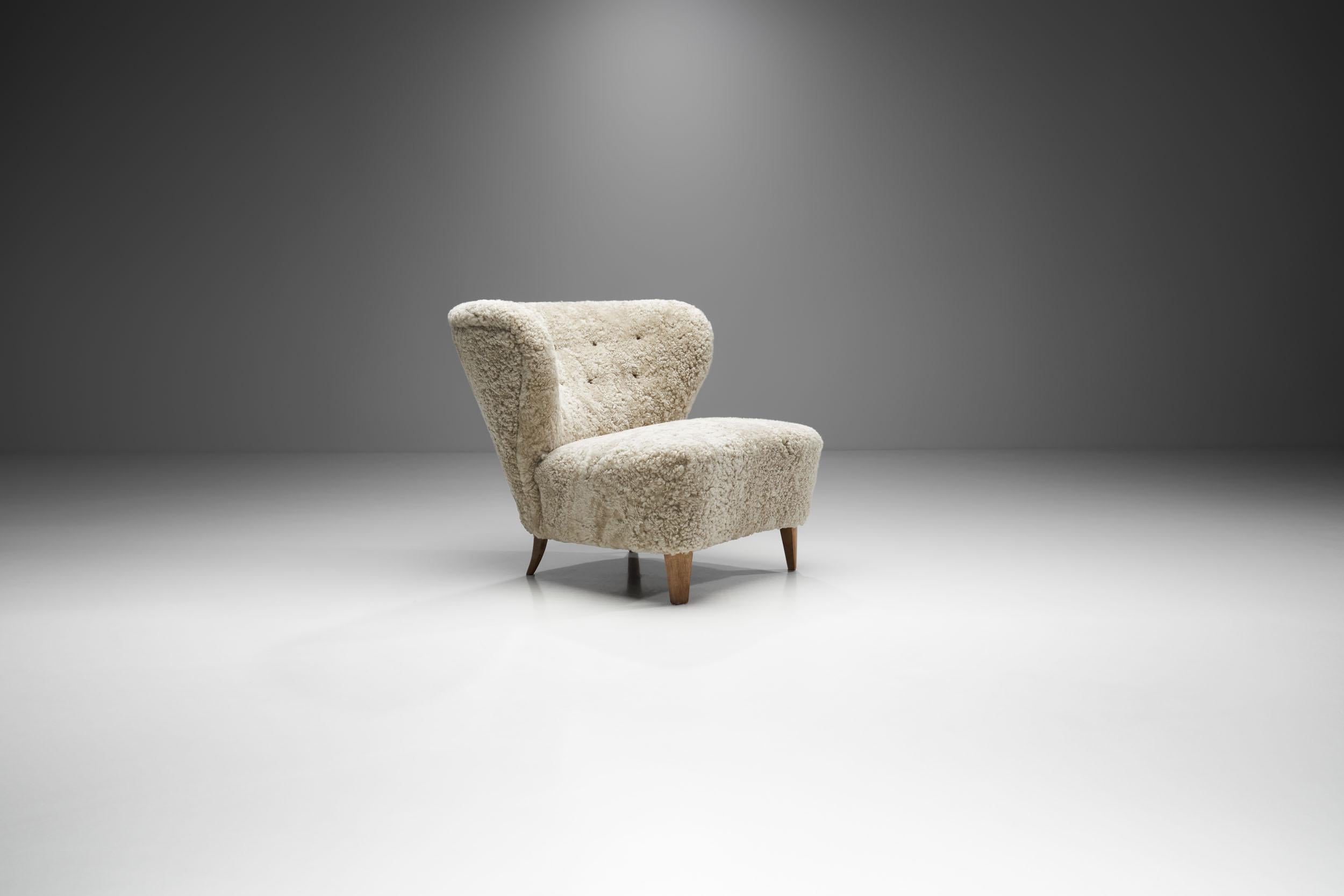 Gösta Jonsson Lounge Chair from Jönköping, Sweden 1940s Moderno de mediados de siglo en venta