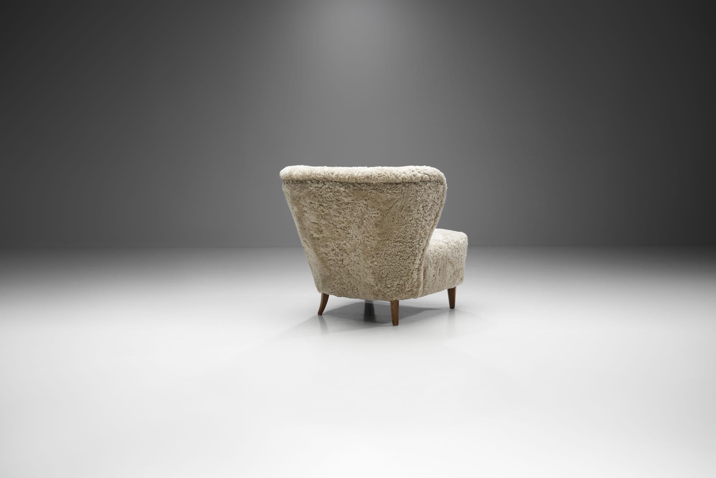 Gösta Jonsson Lounge Chair from Jönköping, Sweden 1940s Sueco en venta