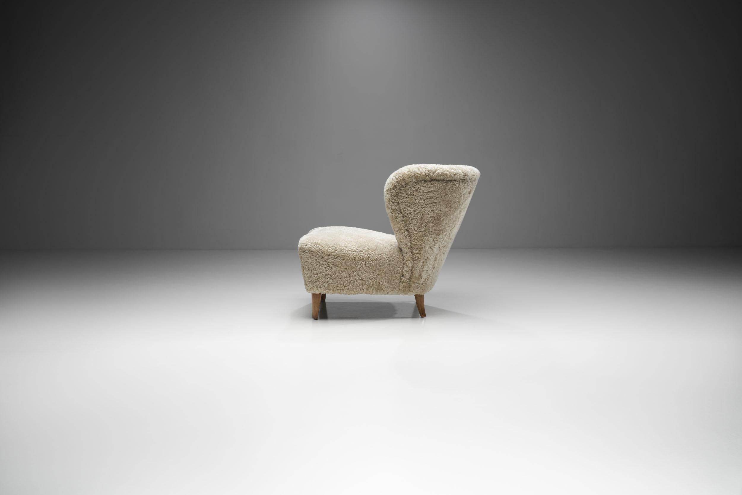 Gösta Jonsson Lounge Chair from Jönköping, Sweden 1940s en Bueno estado para la venta en Utrecht, NL