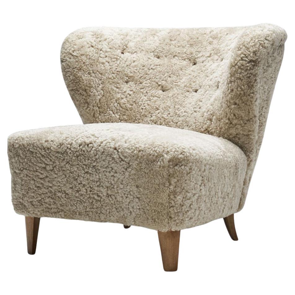 Gösta Jonsson Lounge Chair from Jönköping, Sweden 1940s en venta