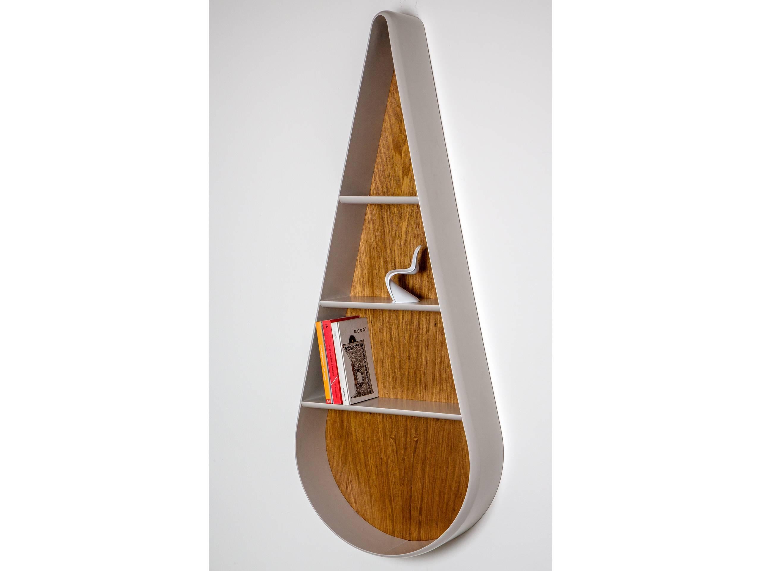 Gota Brazilian Contemporary Wood and Lacquered Bookcase by Lattoog 2