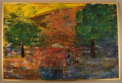 Göta Fogler, Sweden, Oil on Canvas, Abstract Landscape, 1960's