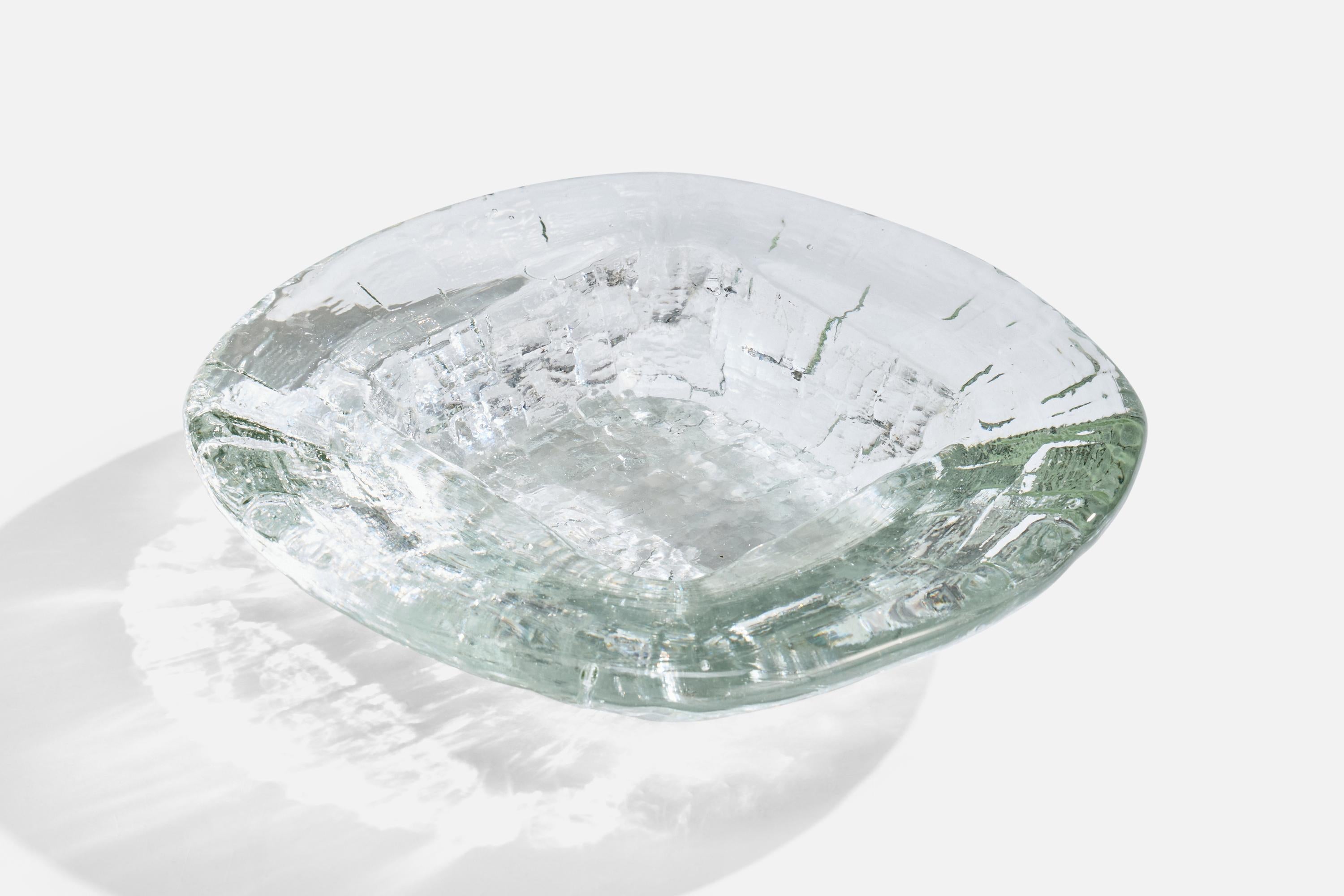 Mid-Century Modern Göte Augustsson, Bowl, Glass, Sweden, 1960s For Sale