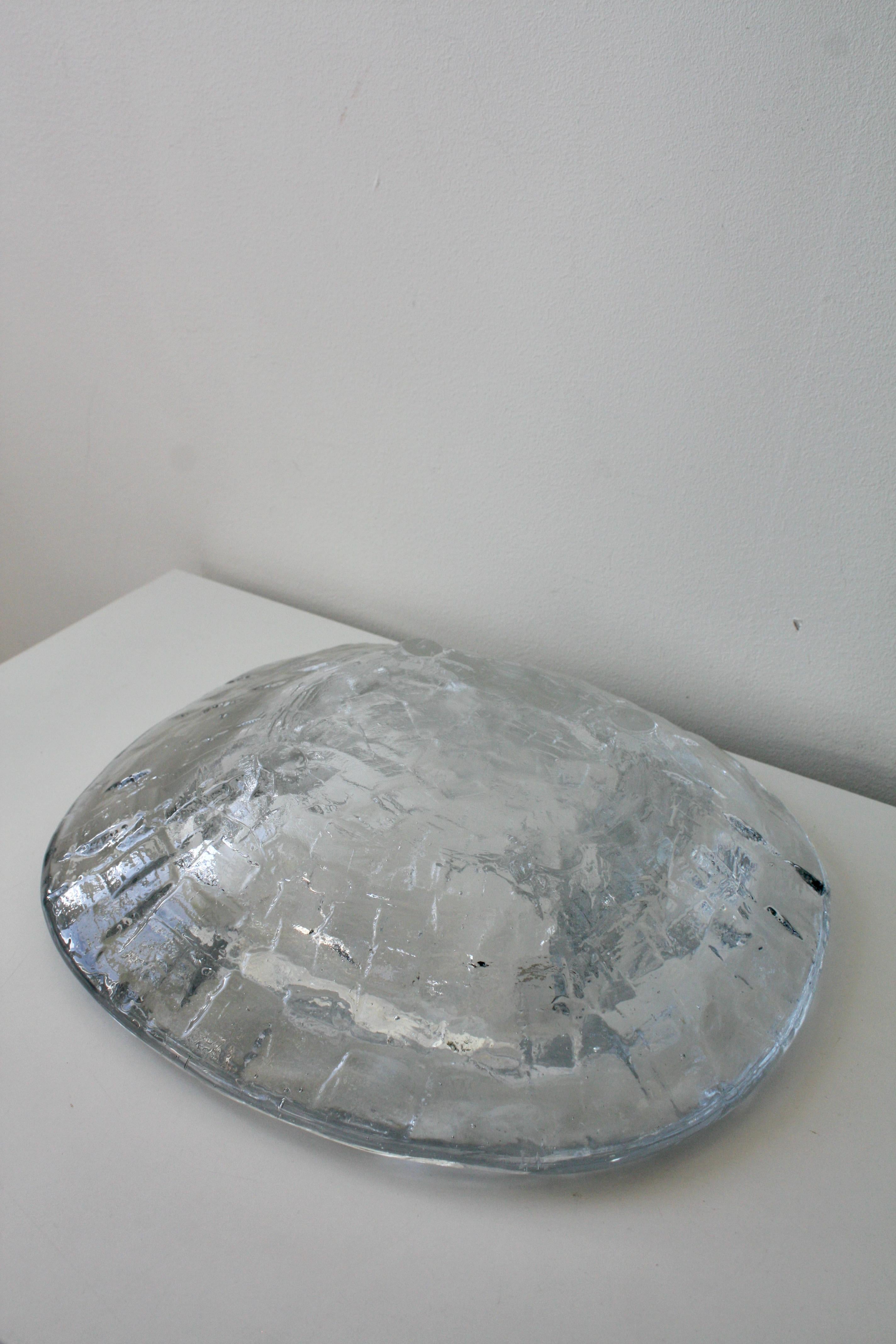 Göte Augustsson Demant Brutalist Glass Bowl Ruda Glasbruk, Sweden, 1960s For Sale 8