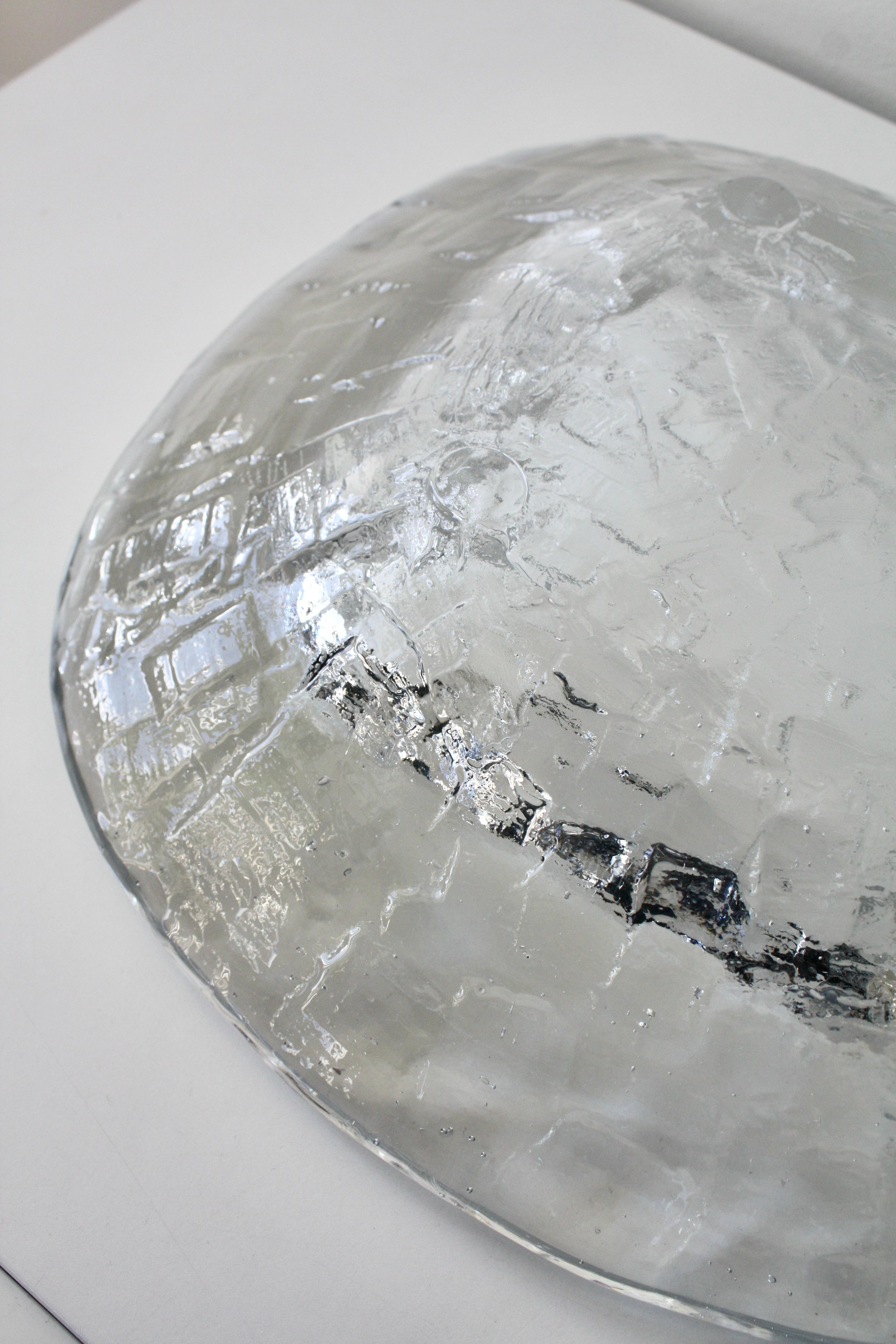 Göte Augustsson Demant Brutalist Glass Bowl Ruda Glasbruk, Sweden, 1960s For Sale 10