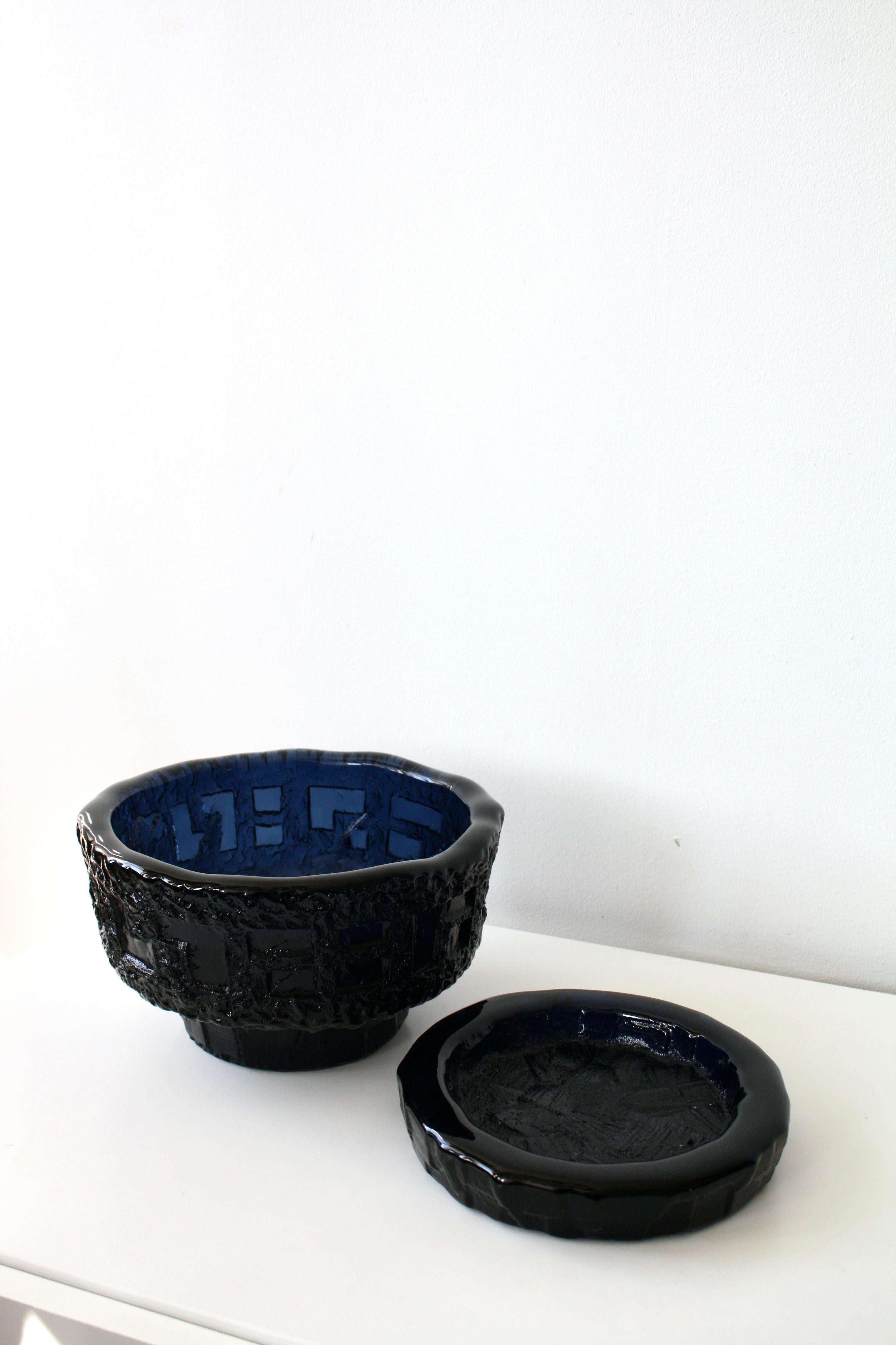 Scandinavo moderno Göte Augustsson per Ruda Glasbruk, Svezia - Ciotola e piatto, Serie 