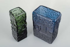 Göte Augustsson for Ruda Glasbruk. Two art glass vases, ca. 1960/70s.