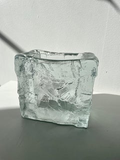 Göte Augustsson, Rechteckige Vase "Demant", Ruda Glasbruk, 1960er Jahre