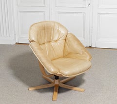 Göte Möbel — Swivel Lounge Chair, Sweden, 1970s